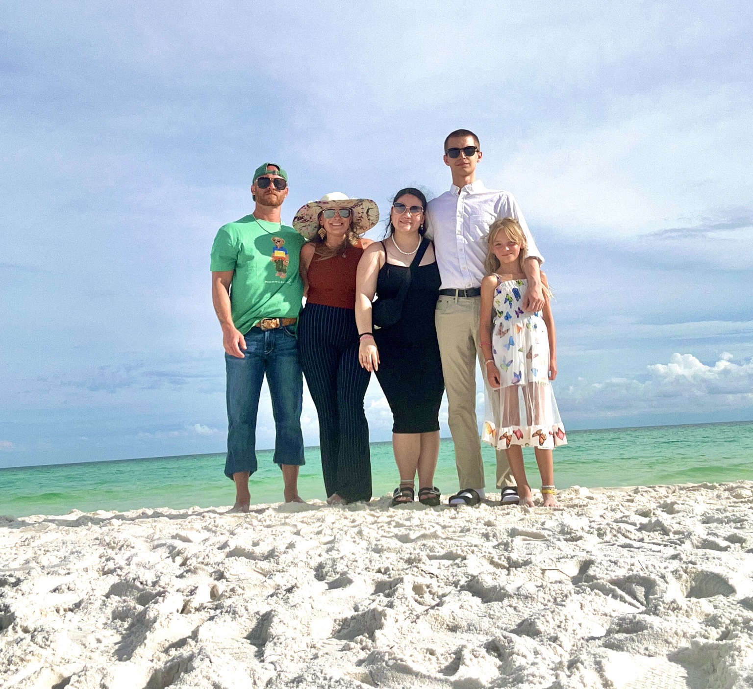 Founder with family at the beach